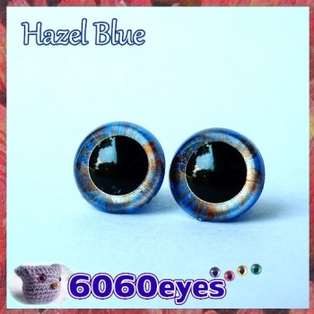 1 Pair 15mm Hazel Blue eyes, Safety eyes, Animal Eyes, Round eyes